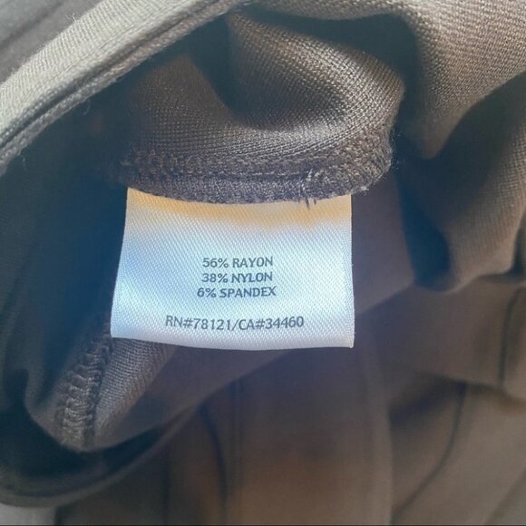 Eileen Fisher Stretchy Ponte Ankle Zip Riding Pants In Brown - Picture 7 of 8